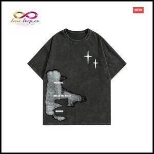 Men's Drop Shoulder Graphic Tee Unisex Fit Casual Streetwear T-Shirt